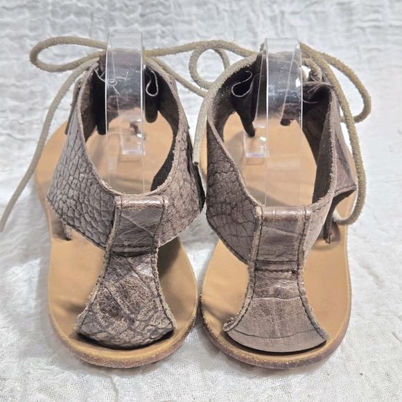 Sorel Women's Brown Lace Up Thong Sandals Sz 8 Flip Flop Alligator Travel Boho - Picture 7 of 10